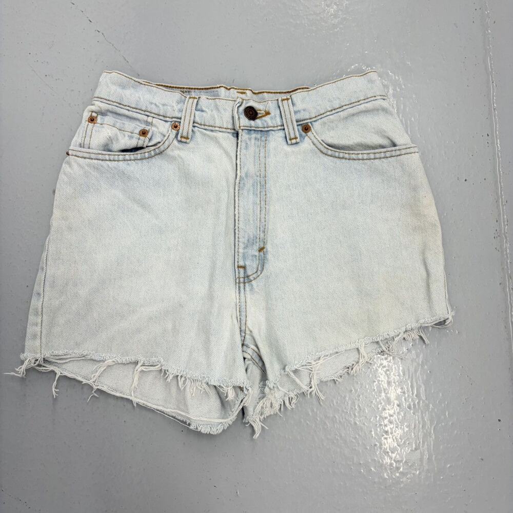 Vintage 90s Levi's 512 Blue Light Wash Cut Off Jorts 27x2.5